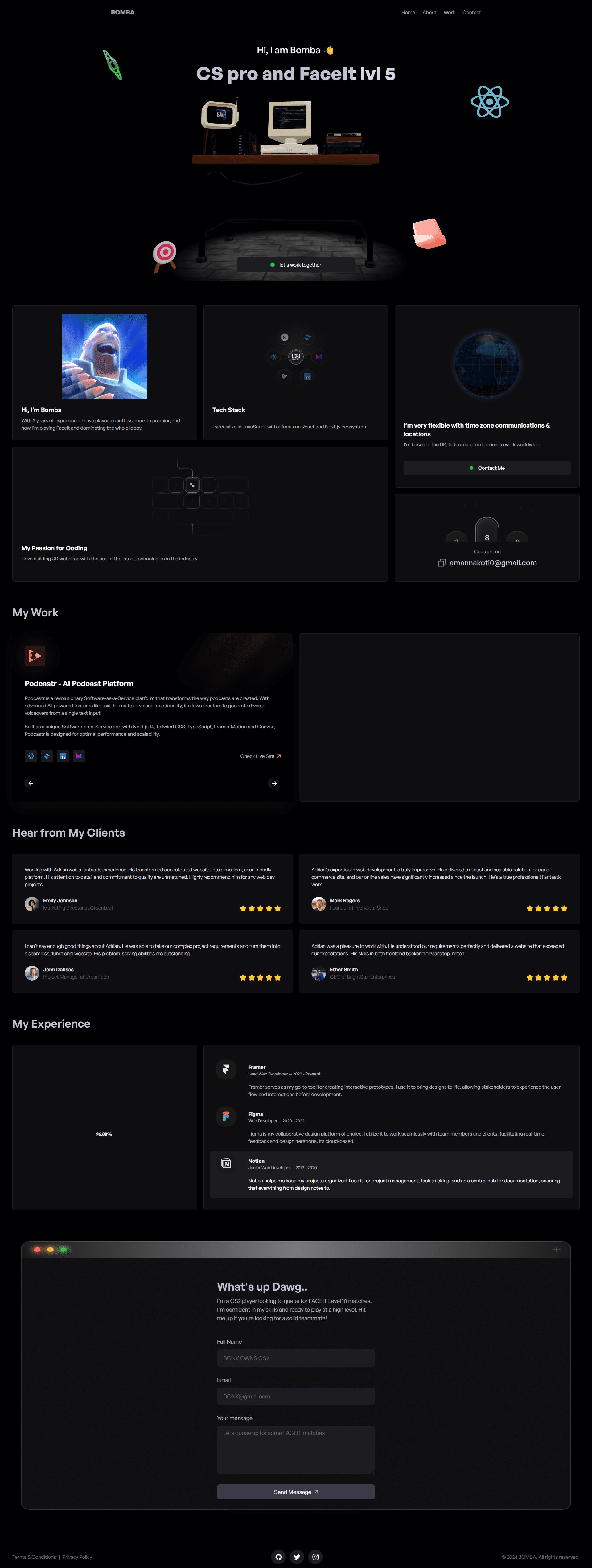 3D WEBGL PORTFOLIO project preview
