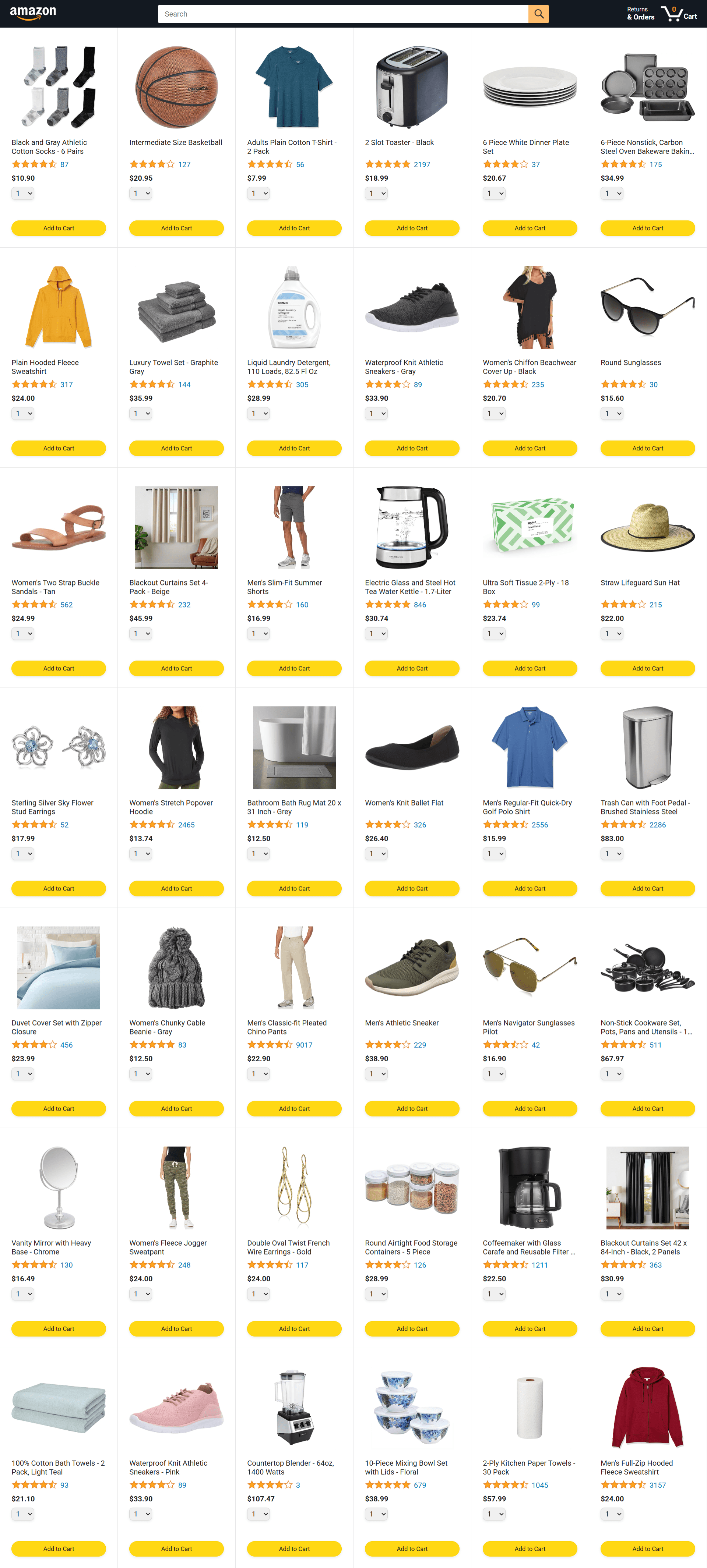 AMAZON INTERFACE CLONE project preview